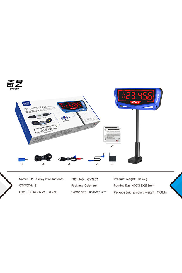 شاشة QiYi [Picube] شاشة QiYi لمكعب السرعة المؤقت للمنافسة شاشة توقيت LED Pro WCA Speed