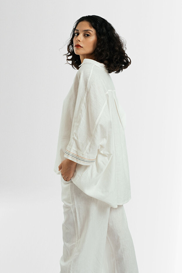 Este Short Sleeve Women's Shirt Cream