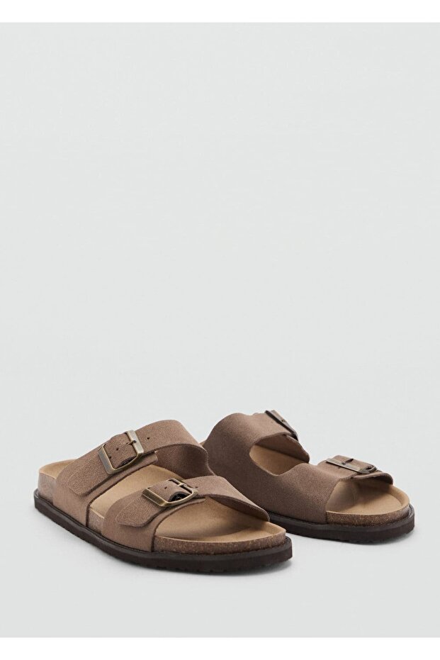 Tokalı deri sandalet - 1