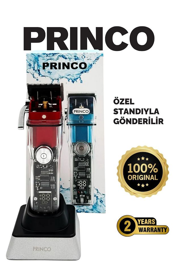 PRİNCO ISLAK KURU SUDA ÇALIŞIR SAÇ SAKAL TIRAŞ MAKİNASI PR-675 - 1