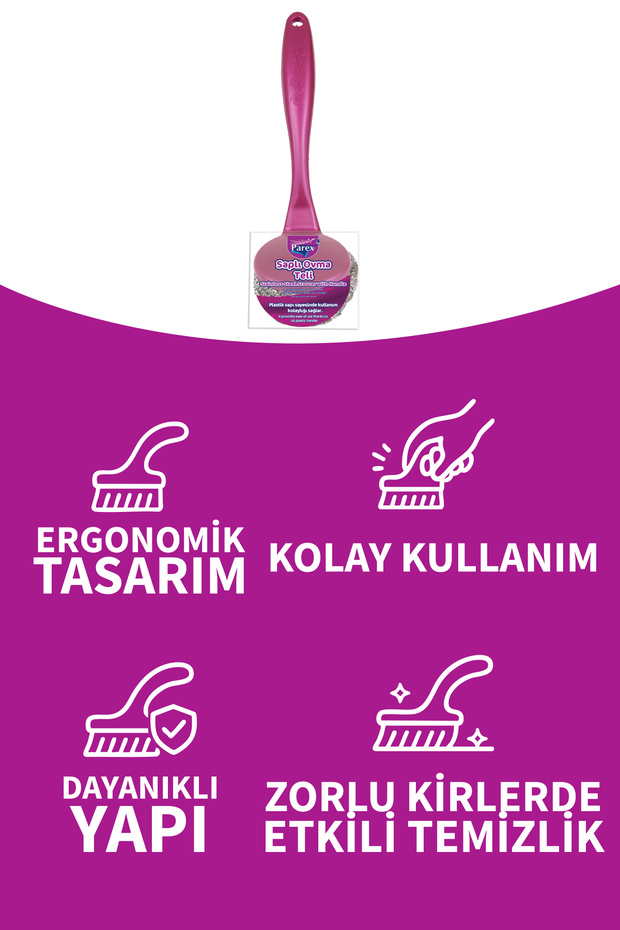 Saplı Ovma Teli Üçlü Set - 4