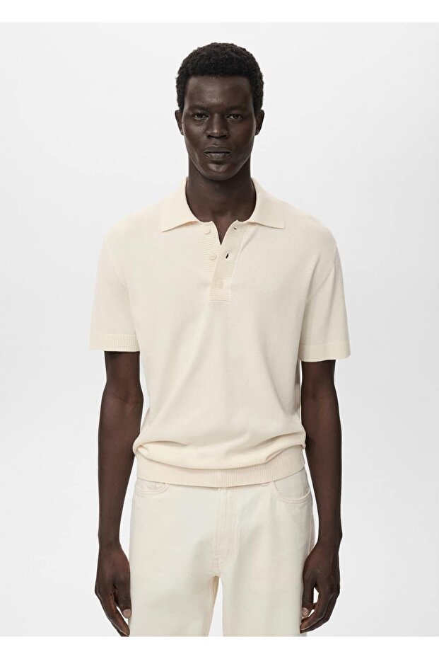 Pamuklu triko polo gömlek - 1