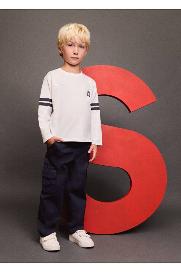 Pamuklu kargo pantolon - 5