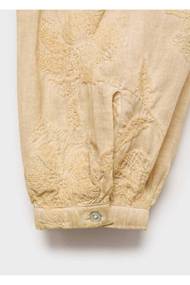 Overdyed işlemeli pamuklu gecelik - 6