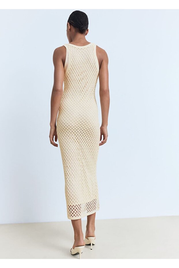 Tığ işlemeli uzun elbise - 4