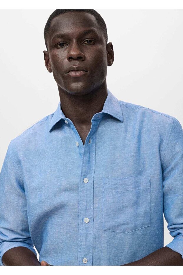 Cepli keten gömlek - 5