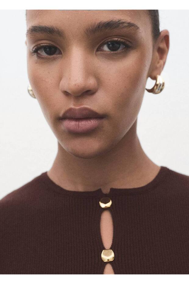 Yırtmaçlı triko yelek - 5