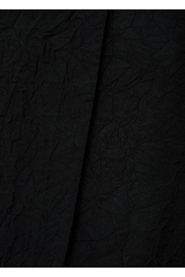 Kırışık görünümlü kruvaze etek - 7