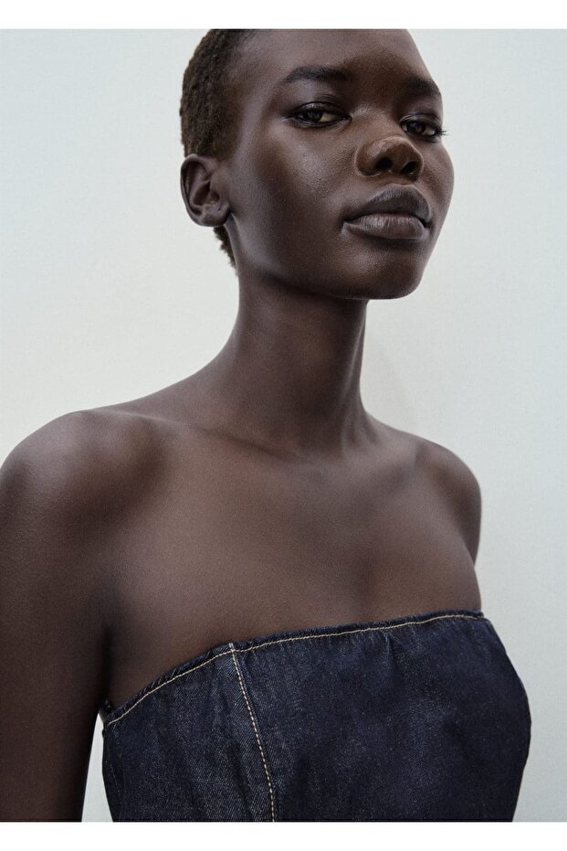 Straplez denim tulum - 8