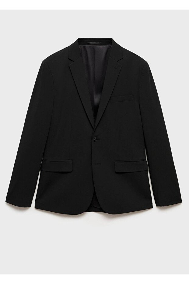 Streç kumaştan süper dar kesim blazer ceket - 3