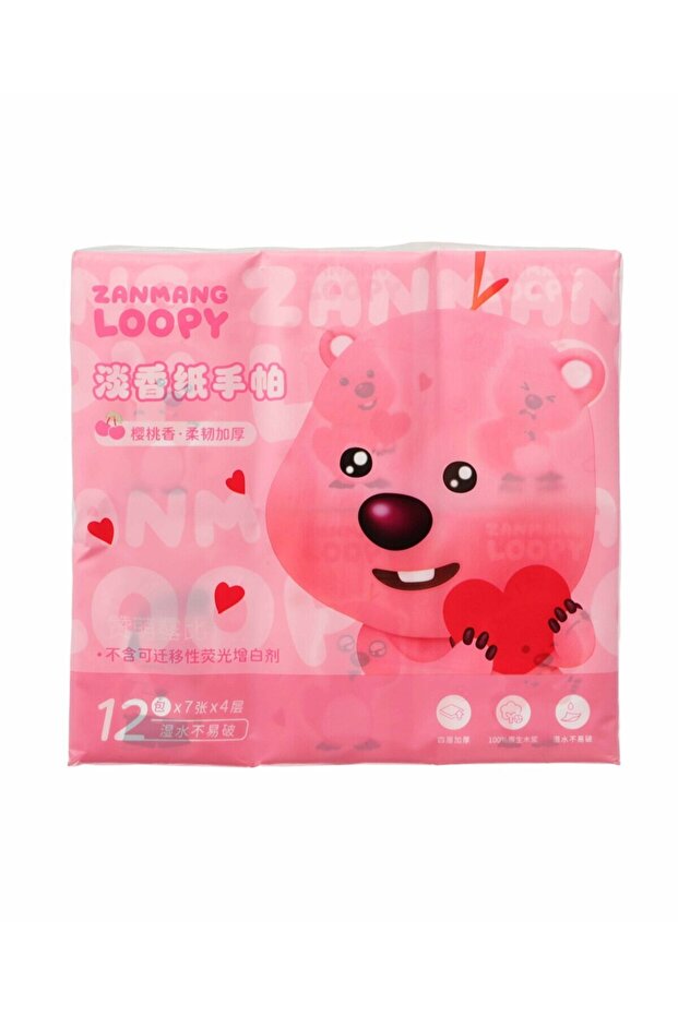 Zanmang Loopy Lisanslı Kokulu Kağıt Mendil 7 Yp. (12 paket) - 2