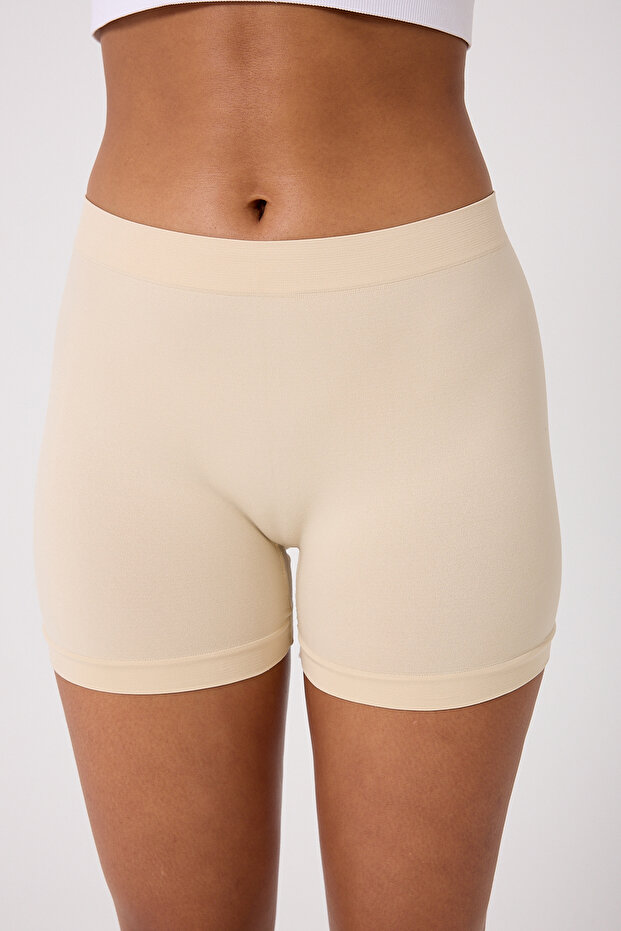 3'lü Kadın Dikişsiz Basic Boxer - 3