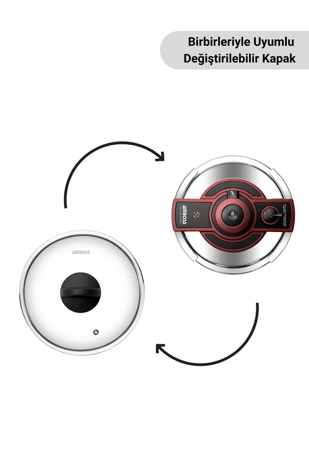 Ametist Paslanmaz Çelik Düdüklü Tencere Seti 3,5 Lt 7 Lt - 4