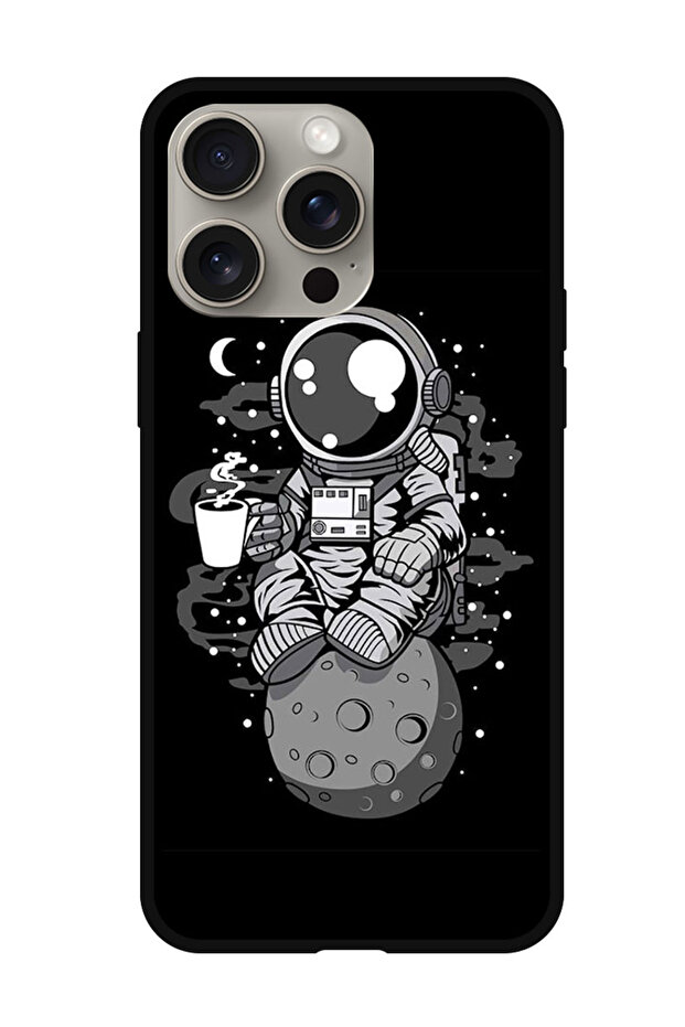 Protective Case Anti Scratch Shock Proof Bumper Cover For iPhone 15 Pro Max Astronaut Coffee