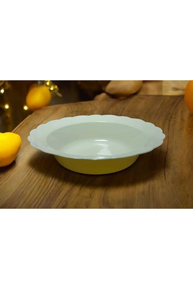 Mika Tabak& Parti Tabak&parti Mika Tabak & Doğum Günü Tabak & Plastik Çorba Tabak/kase 19 Cm 6 Adet - 2
