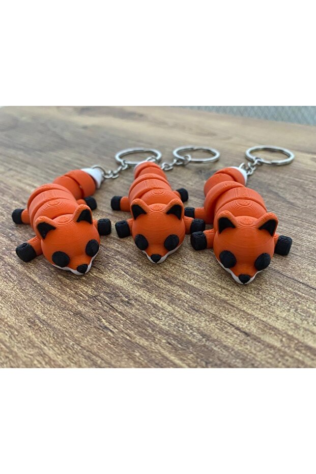 Cute Fox Keychain 3D - 4
