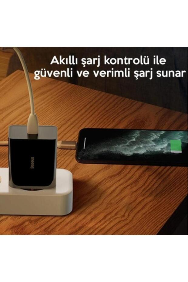 Speed Mini Quick Charger 20W Şarj Başlık Type-C Hızlı Şarj Adaptörü Siyah - 4