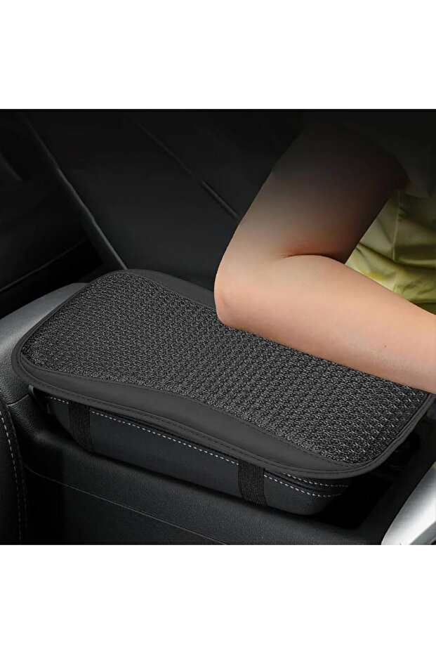 Car Armrest Cushion (Black) - 2