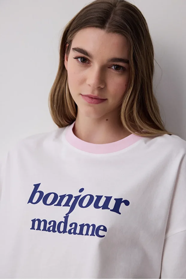 Bonjour Tişört Pijama Üstü - 3