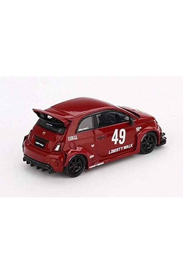 963 Abarth 595 Lb-Works X Abas Works موديل سيارة أحمر 1/64