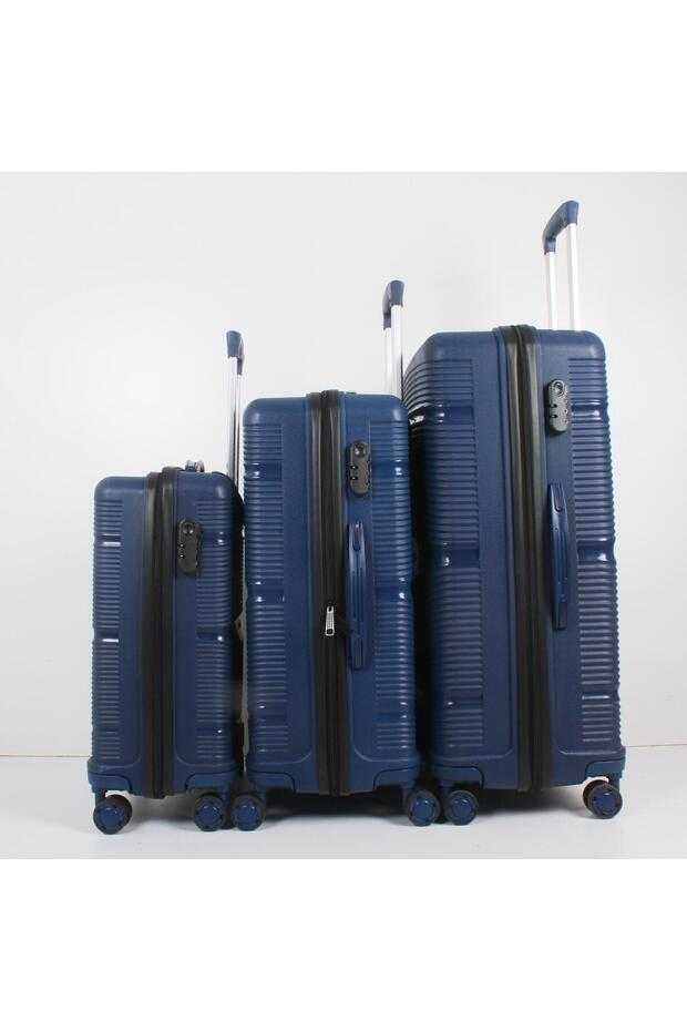 PP ÇİZGİLİ BAVUL 3'LÜ SET - 5