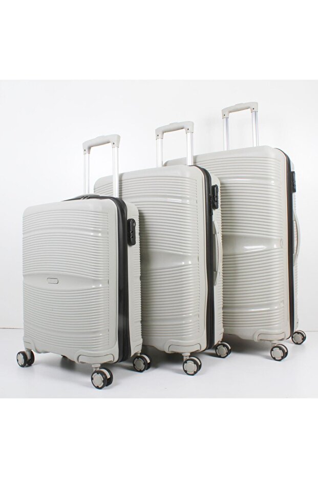 PP ÇİZGİLİ BAVUL 3'LÜ SET - 2