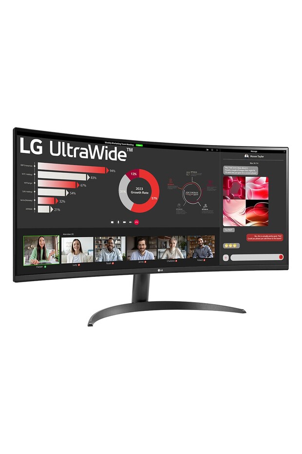 UltraWide 34WR50QC-B 34" 100Hz 5Ms HDMI+DP HDR UWQHD FreeSync VA Curved Vesa Monitör - 2