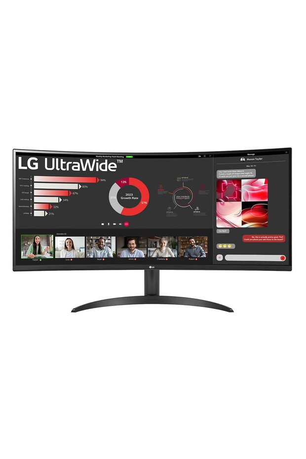UltraWide 34WR50QC-B 34" 100Hz 5Ms HDMI+DP HDR UWQHD FreeSync VA Curved Vesa Monitör - 1