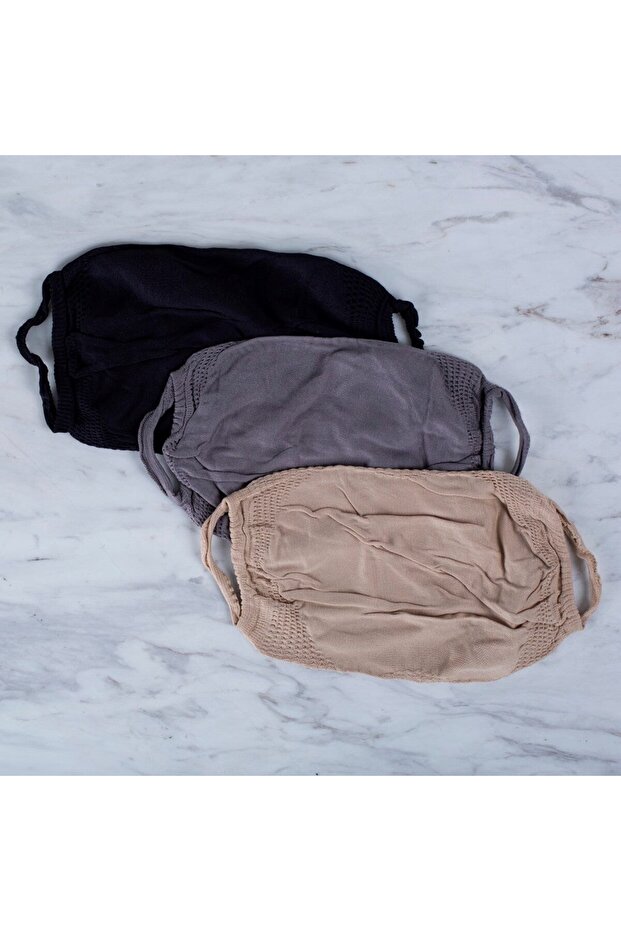 Loren 3 Adet Yıkanabilir Maske - 1