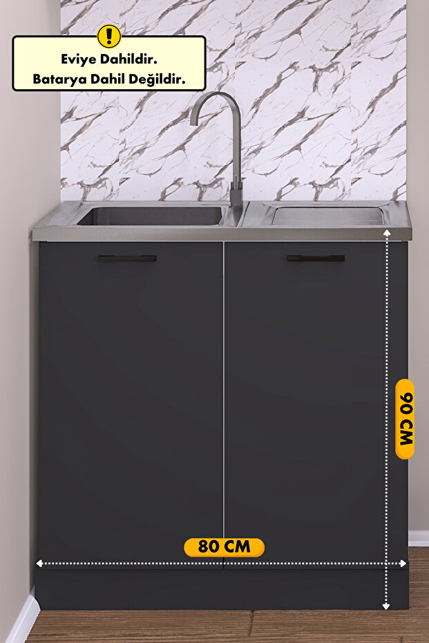 80 Cm Eylül Evyeli Mutfak Alt Modül - 1