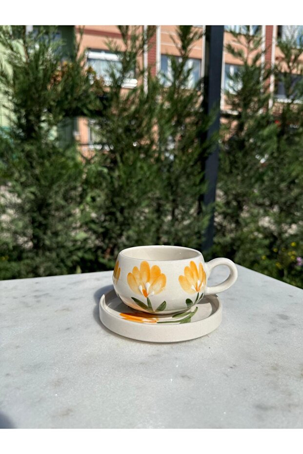 Flower Pattern Ceramic Plate Cup/Cup/Mug - 2