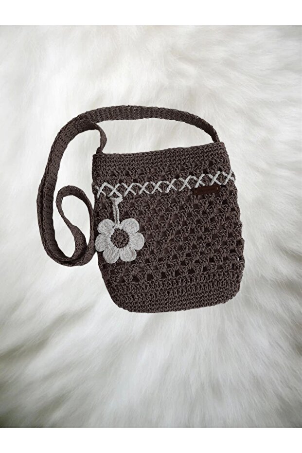 Kağıt ip örgü çanta - 5