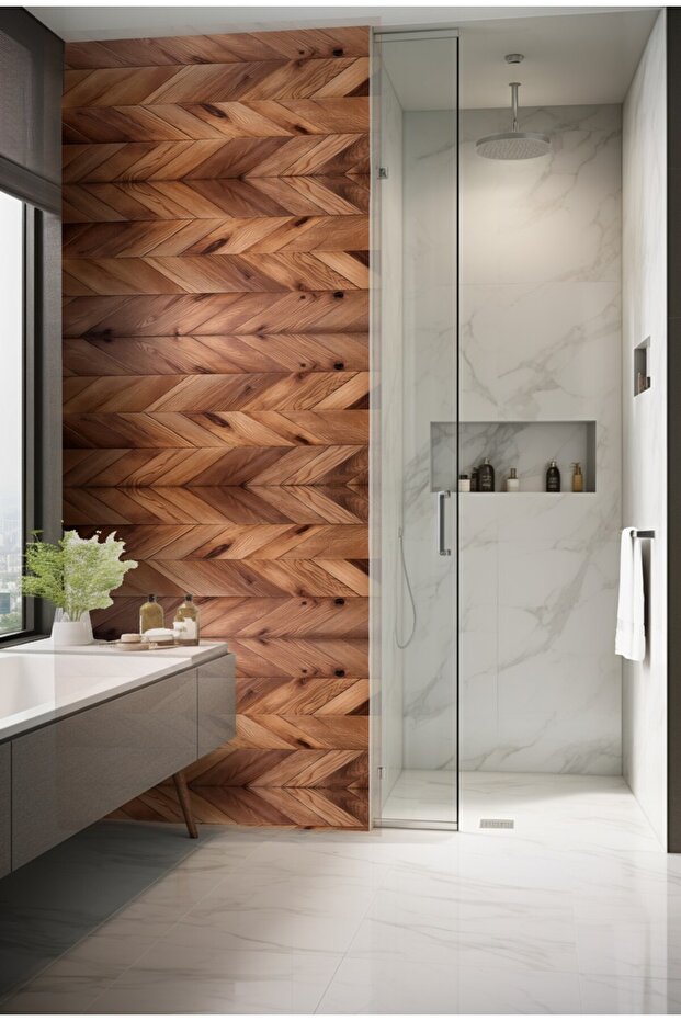 Code 99 Suya Dayanıklı Mutfak Banyo Zemin Mermer Mobilya Fayans Yapışkanlı Folyo Kaplama - 3