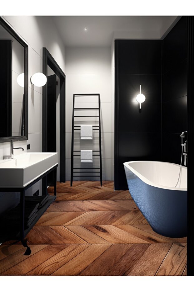 Code 99 Suya Dayanıklı Mutfak Banyo Zemin Mermer Mobilya Fayans Yapışkanlı Folyo Kaplama - 8