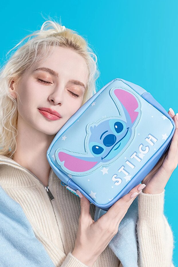 Disney Lilo&Stitch Lisanslı Kare Kozmetik Çantası (L) - 5