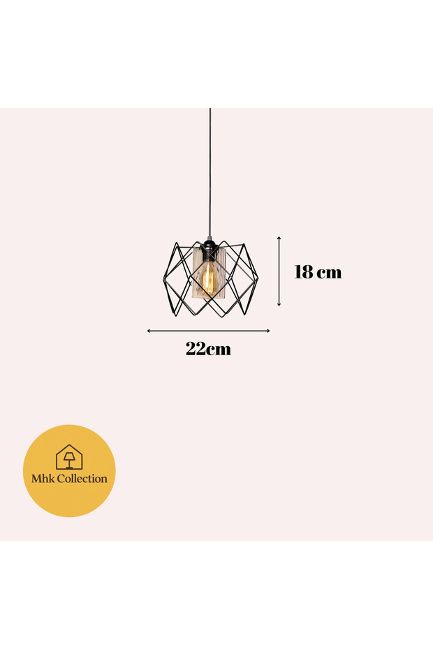 Modern Tasarım Labirent Model Sarı Mikalı Avize 3 Adet - 2