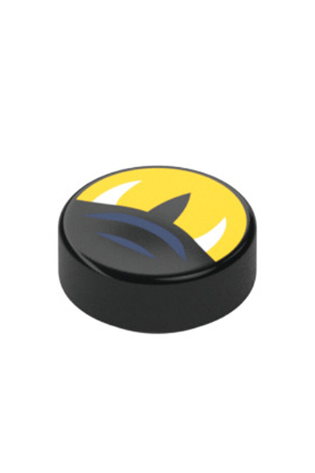 Original Custom Accessory Creator Tile 1 X 1 Printed Round Tile Yellow Monster Eye 2 Pieces