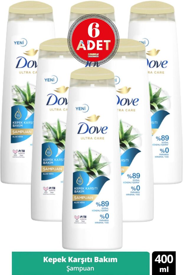 ŞAMPUAN KEP.KAR. ALOE VERA 400ML 6 ADET - 1