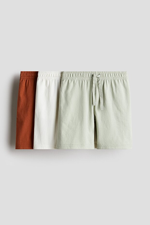 3’lü Pamuklu Jarse Şort - 1