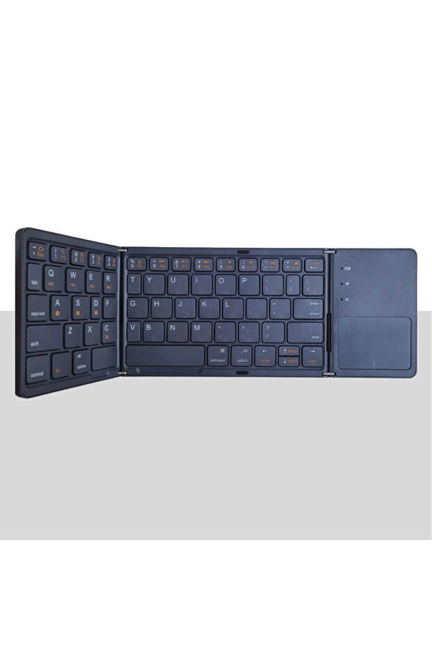 Katlanabilir Kablosuz Bluetooth Klavye Touchpadli Taşınabilir - 3