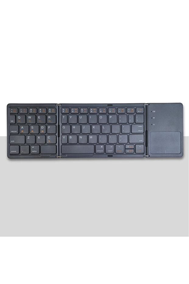 Katlanabilir Kablosuz Bluetooth Klavye Touchpadli Taşınabilir - 1