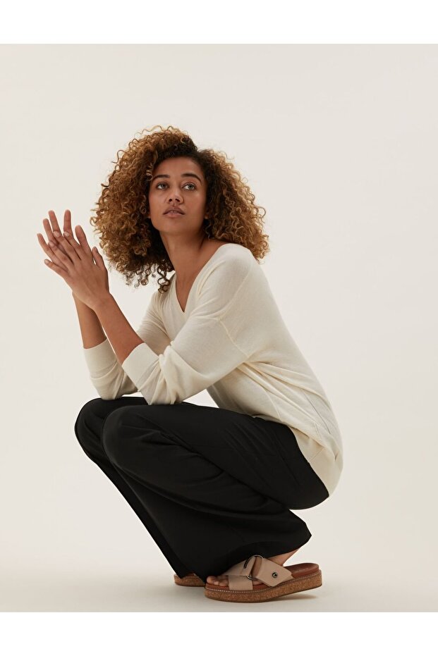 Wide Leg Pantolon - 6