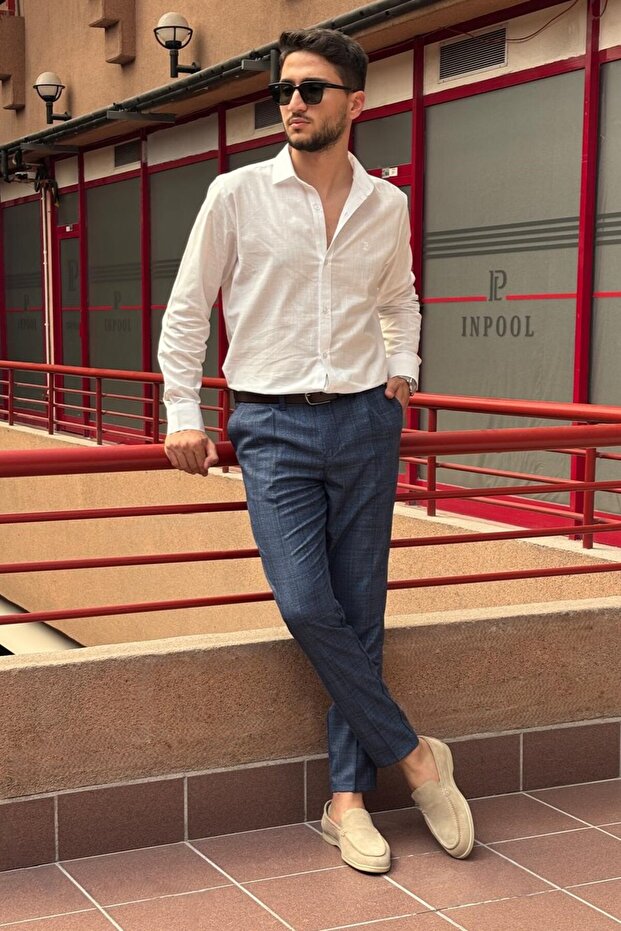 بنطلون بوليفيسكون منقوش للرجال - 4