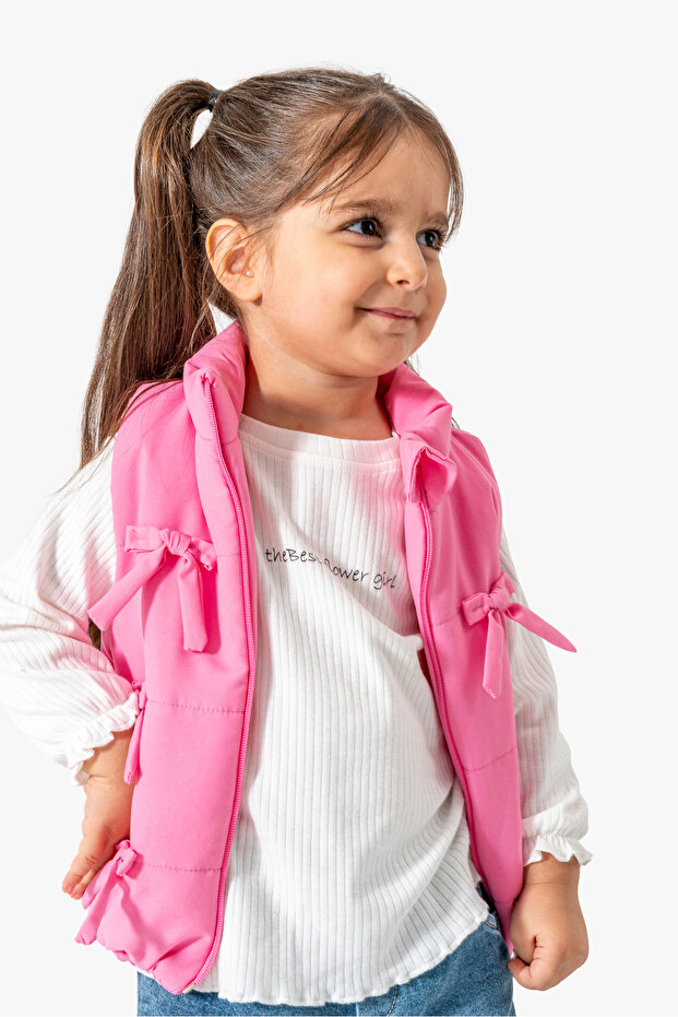 3-Piece Baby Girl Set with Bow and Inflatable Vest 9072 Spr