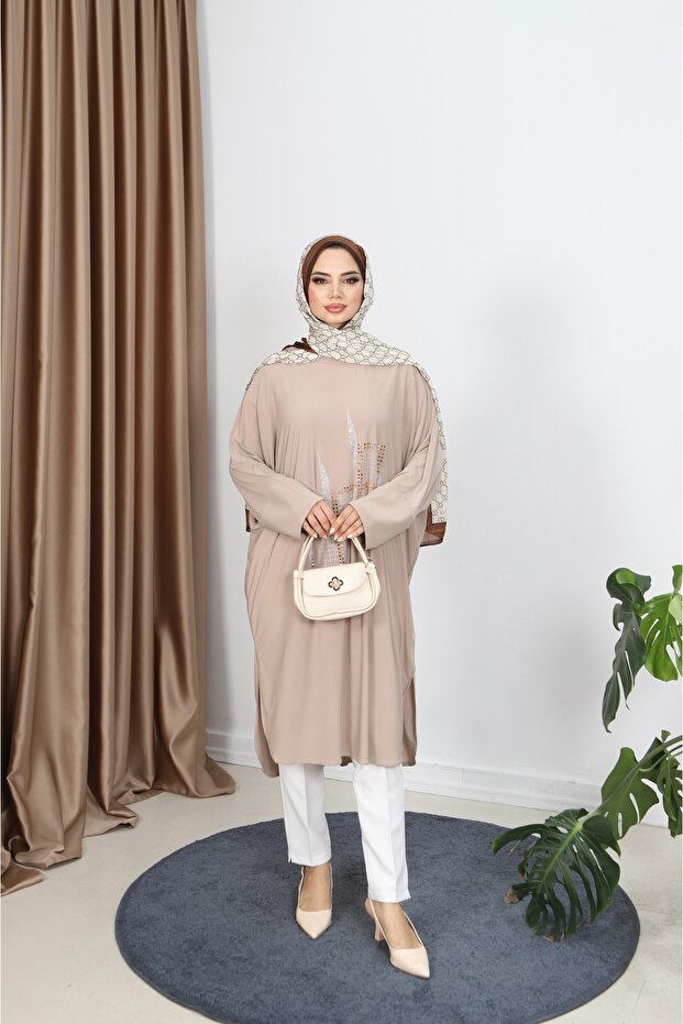Taşlı Sandy Tunik - 3