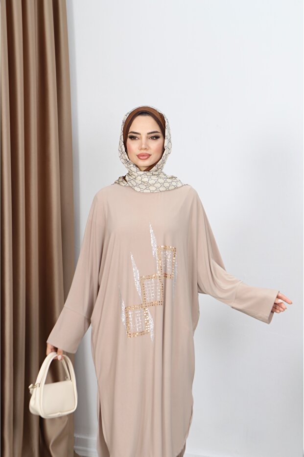 Taşlı Sandy Tunik - 5