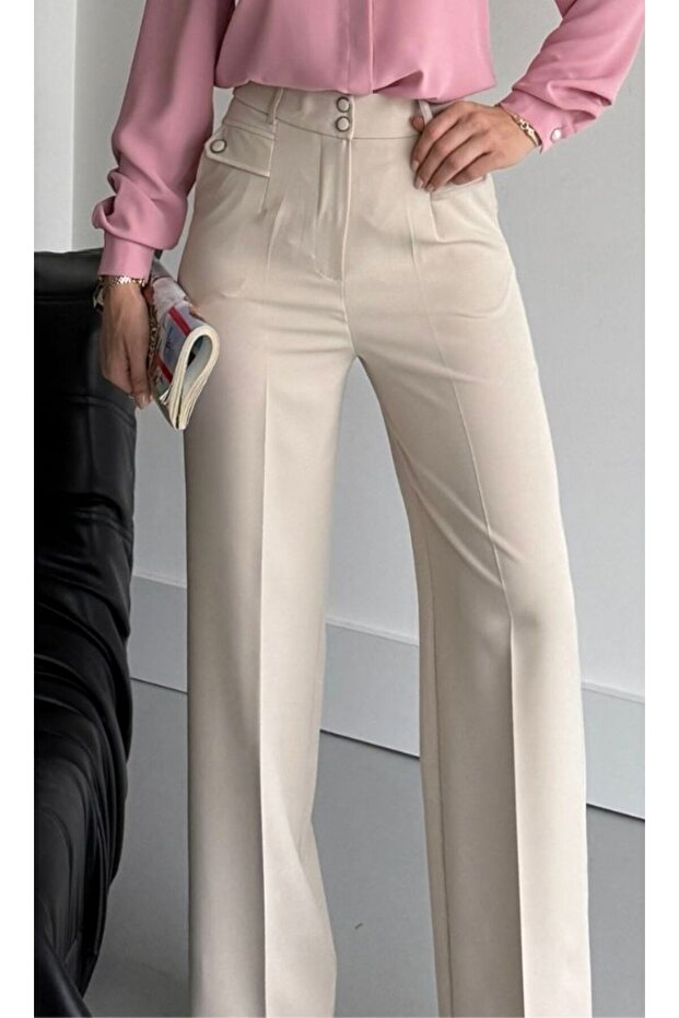 بنطال أنيق بأزرار مزدوجة - 1