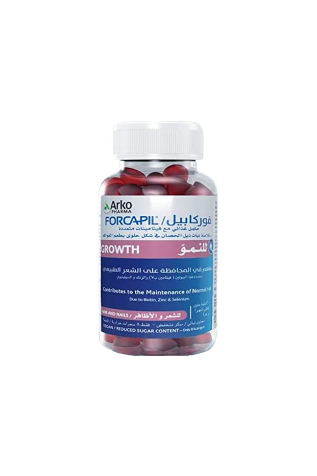 فوركابيل لنمو الشعر والأظافر 60 علكة-FORCAPIL GROWTH HAIR AND NAIL 60 GUMMIES