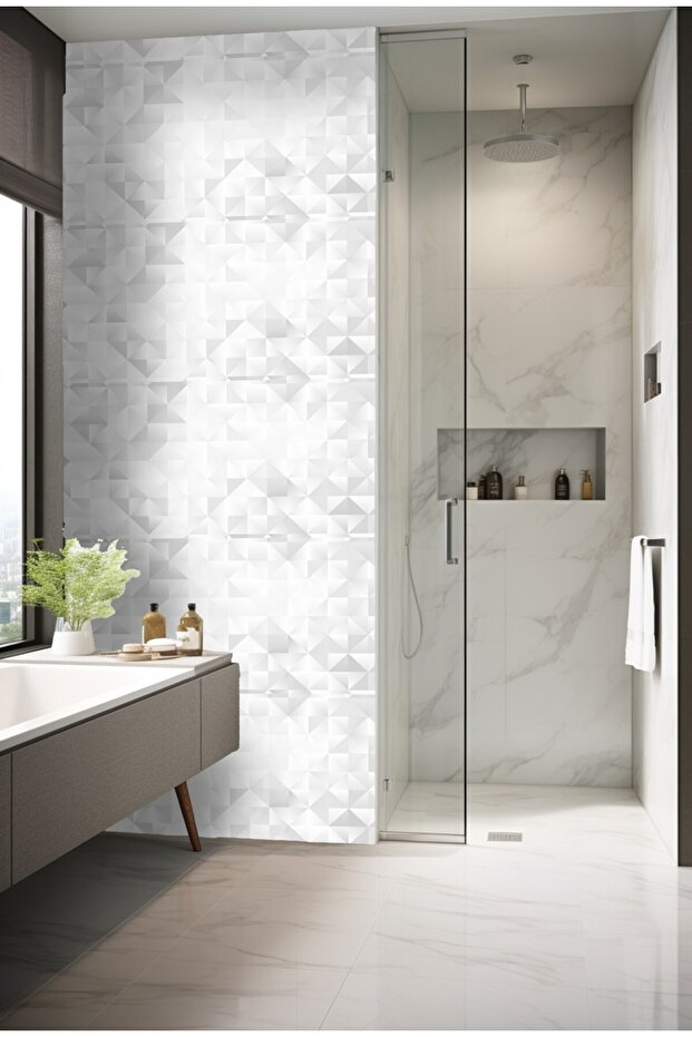 Kendinden Yapışkanlı 100 x 100cm Suya Dayanıklı Fayans Banyo Mutfak Tezgah Duvar Kaplama CODE 167 - 8