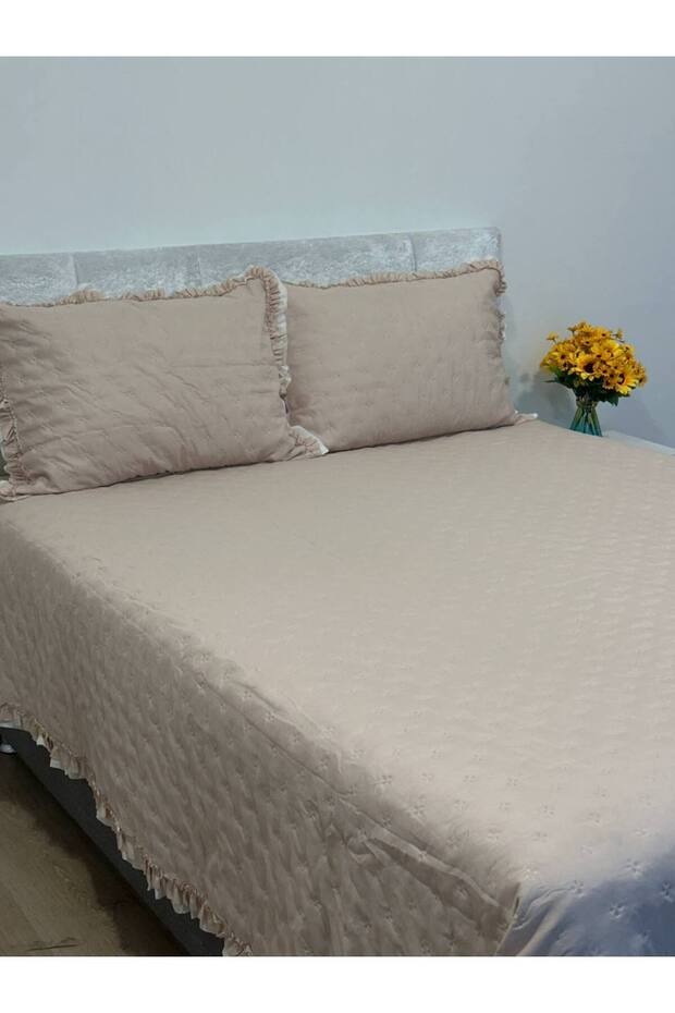 Çift Kişilik Yatak Örtüsü Seti - 240x260 cm - Modern ve Kolay Yıkanabilir - 4
